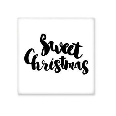 Imagem de Pedra de parede brilhante com citação de Natal feita à mão, azulejo de cerâmica brilhante para banheiro e cozinha