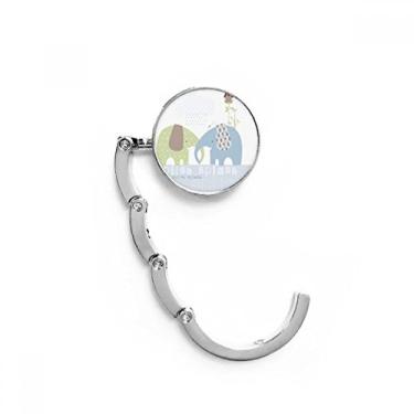 Imagem de Gancho de mesa Splash, elefante, azul, verde, chuva, gancho decorativo, gancho dobrável