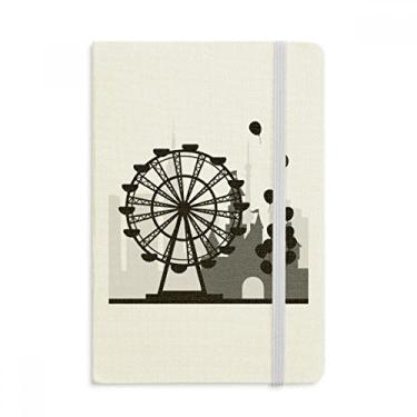 Imagem de Caderno para parque de diversões com roda-gigante de balão, capa dura de tecido, diário clássico