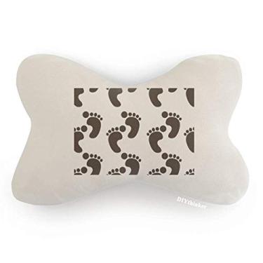 Imagem de DIYthinker Almofada de apoio de cabeça para decoração de pescoço com desenho simples para proteção de animal e carro