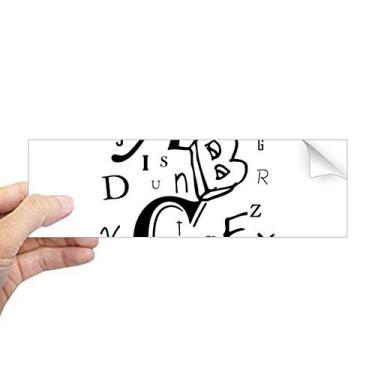 Imagem de DIYthinker Letras ABC Imagem Retangular Bumper Adesivo Notebook Janela Decalque