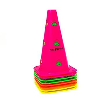 Imagem de Kit 8 Cones Agilidade Com Furos 30Cm - Proaction - Kit 8 Cones Agilidade Com Furos 30Cm - Proaction