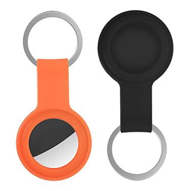 Imagem de Porta-chaves Airtag Porta-chaves Airtags Capa protetora Airtag Loop de Silicone Anti-Perda para Apple Airtags Case Portable Finder com chaveiro 2 Pack