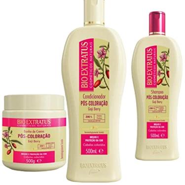 Imagem de kit 1 Shampoo 1 Condicion 1 Banho creme Proteção Cor Pós Coloração 500 ml