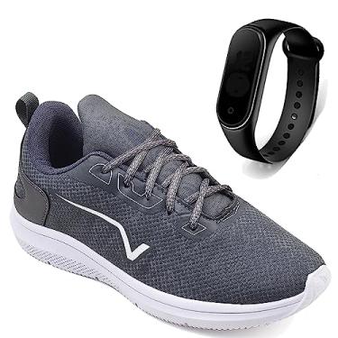 Imagem de Tenis Feminino Casual Academia Caminhada Corrida + Relogio Cor:Cinza;Tamanho:40