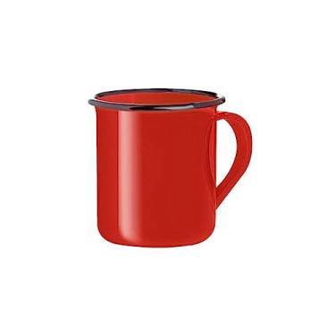 Imagem de Kit com 6 canecas esmaltada 150ml ágata em metal Vermelha