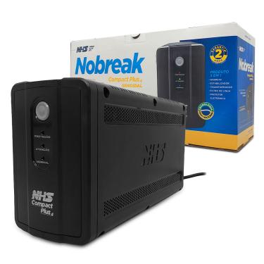 Imagem de Nobreak 1000VA NHS Compact Plus 4 Senoidal, Entrada Bivolt, S/120V, Bat. 2x 7Ah/12V - 91.A0.A01000