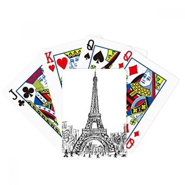 Imagem de DIYthinker Torre Eiffel Square França Paris Poker Baralho Jogo de Mesa Presente