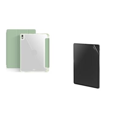 Imagem de Kit Capa + Película Paperlike p iPad Air 5/4 Geração 10.9 - Capa Protetora Anti Impacto Fundo Transparente Fosco e espaço p Apple Pencil Caneta Stylus + Película Fosca p iPad com sensação de papel