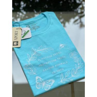 Imagem de Camiseta Feminina Azul Com Estampa  - Aport Brand