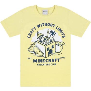 Imagem de Camiseta Infantil Manga Curta Minecraft Neon Verde- Brandili