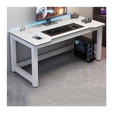 Imagem de Mesa de computador PC mesa de secretária dupla secretária de estudante casa quarto mesa de estudo mesa de escritório mesa de jogos simples mesa de PC mesa de PC secretária (cor: 04, tamanho: 100 * 65 * 75 cm)