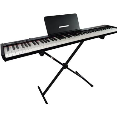 Imagem de Piano Eletrônico 88 Teclas Arranjador - PH88-S Midi Bateria Recarregável + Suporte Pedestal