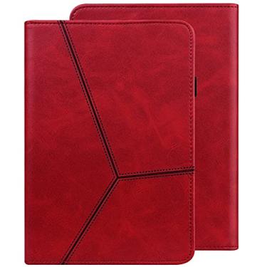 Imagem de ALILANG Capa para Samsung Galaxy Tab A9 Plus 28 cm 2023 (SM-X210/X216/X218) com suporte para caneta, capa de couro PU para tablet Samsung Tab A9 Plus 2023 - vermelha