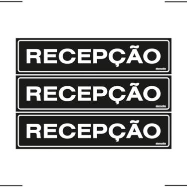 Imagem de Combo 3 Placas De Sinalização Recepção 30x7 Ekomunike - A-403 F9e