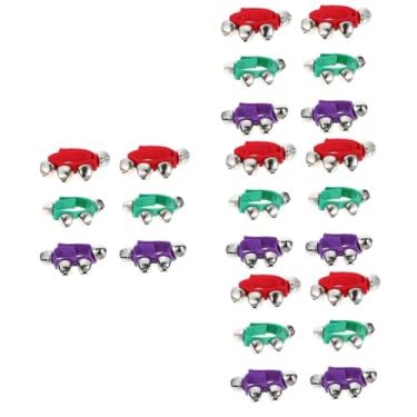 Imagem de HEMOTON 24 Peças Orff Chocalho Pulseira Ajustável Sinos De Tambor Pandeiros Engraçados Percussão De Pulso Pandeiro Jingle Torcendo Adereços Brinquedos Festival Pandeiros Portátil