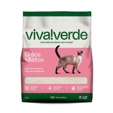 Imagem de Areia Higiênica Para Gatos Biodegradável Descomplicada Viva Verde 4kg