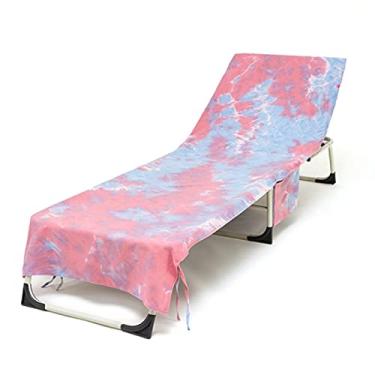Imagem de Lounge Chair，Color Dyeing Chaise Lounge Chair Cover with Side Pockets Ties Foldable Beach Bath Towel for Pool Sun Lounger Hotel Chaise Lounge//115 (Size : 4)