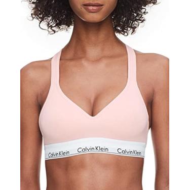 Imagem de Calvin Klein Sutiã feminino moderno de algodão levemente forrado sem fio, Coxa de ninfa, GG
