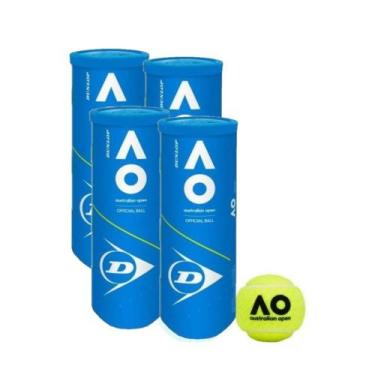 Imagem de Bola De Tênis Dunlop Australian Open - Pack Com 4 Tubos