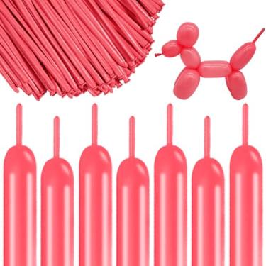 Imagem de 260 Long Balloons 100 Pack Pastel Red Twisting Animal Balloons Thickening Latex Modeling Long Magic Balloons for Animal Model Weddings Birthdays Festival Party Decorations