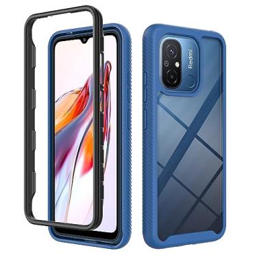 Imagem de Kukoufey Capa compatível com Xiaomi Poco C55 22127PC95I, capa protetora antiqueda e absorção de choque compatível com Xiaomi Redmi 11A 22120RN86C / Redmi 12C 22120RN86G capa azul