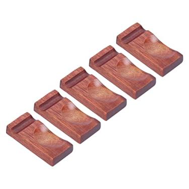 Imagem de 5 PCS Descansos e suportes para pauzinhos de madeira, suporte para colher de jantar estilo japonês, suporte para garfo e faca, suporte para talheres para restaurante