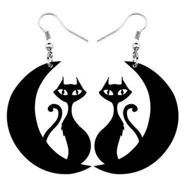 Imagem de DALANE Brincos de aranha de crânio vazado de acrílico de Halloween com pingente de aranha para mulheres, meninas, presentes, 49mm x 49mm, Acrílico, Sem pedra preciosa