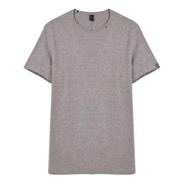 Imagem de Camiseta Replay Masculina Basic Embroidered Logo Cinza Mescla-Masculino