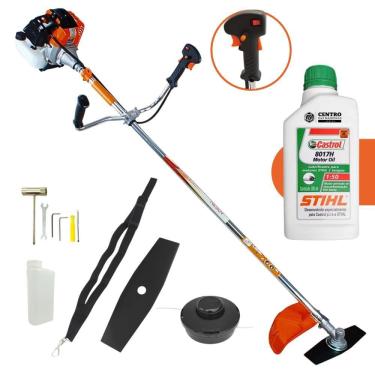 Imagem de Roçadeira Aparador Cortador de Grama Lateral Vulcan VR430S 43cc 1,7Hp Á Gasolina 2 Temp...