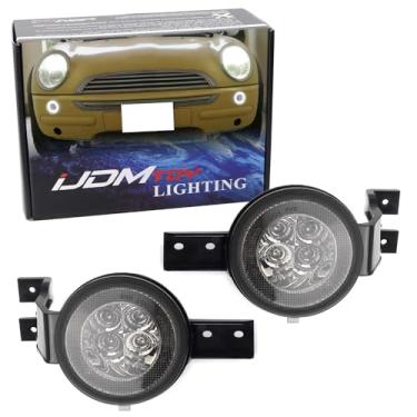 Imagem de Lâmpadas de neblina iJDMTOY LED para corrida diurna compatível com mini cooperiJDMTOY Compatible w/ 02-06 R50 R53, 05-08 R52 (Smoked) 70-823-Smoked