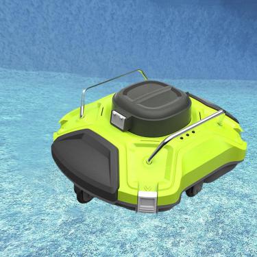 Imagem de Robô limpador de piscina sem fio para fundo/paredes/linha de água, por 110 minutos com planejamento de rota, carga rápida, até 85㎡, densidade de filtro de 200Um, IPX8 à prova d'água,Green