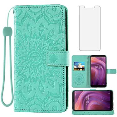 Imagem de Capa de telefone para Alcatel 3V 2019 capa carteira com protetor de tela de vidro temperado couro girassol capa flip fina suporte para cartão acessórios celular Alcatel3V Acatel 3 V V3 19 5032W