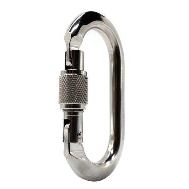 Imagem de Mosquetão Aço Inox Oval Usclimb Ce Uiaa 25kn Trava Rosca