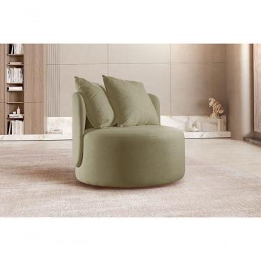 Imagem de Poltrona Redonda Orgânica Moon bouclé Verde 403