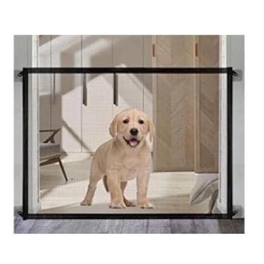 Imagem de Cerca Cercado Pet Cachorros E Crianças Tela De Proteção Removível (70x90)