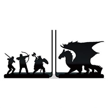 Imagem de Fábrica Geek - Suporte Aparador De Livros Dvd Cd - Dragão Terra Média RPG - Acrílico - Preto - 1 Unidade