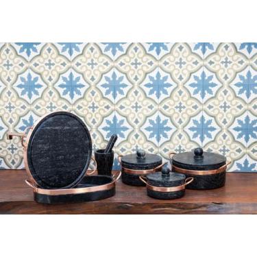 Imagem de Jogo de Panelas Pedra Sabão Premium 6 peças - São José