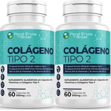 Imagem de KIT C/2 Un. Colágeno Tipo 2 UC II 40mg 60 Capsulas   Floral Ervas - Fl