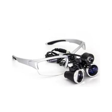 Imagem de Óculos Lupa Cabeça 3,5X Led 3W Cirúrgico Dentista Estética - Lux Hair