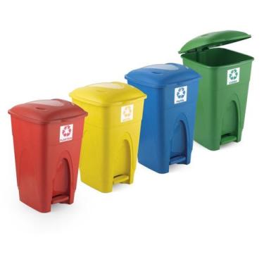 Imagem de Kit reciclado 65 lts c/ pedal (c/ 4 pecas) injeplastec