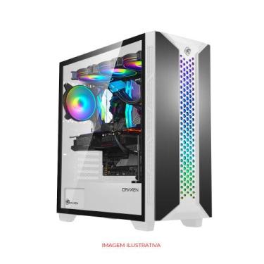 Imagem de Gabinete Gamer Thalatha Aluminio ARGB Branco - DRAXEN