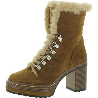 Imagem de Steve Madden Bota de cano curto feminina Scoops, Camurça castanha, 7
