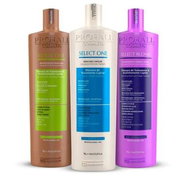 Imagem de Prohall Kit Select One + Select Blond + Burix One Vegana 1L - Prohall 