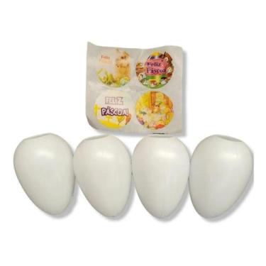 Imagem de Casquinha Ovo Páscoa Ovinhos De Páscoa Plástico - Kit C/16 - Dercor