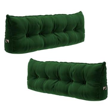 Imagem de Kit 02 Almofadas Para Cabeceira Encosto Apoio Lombar Spot 90cm com Por