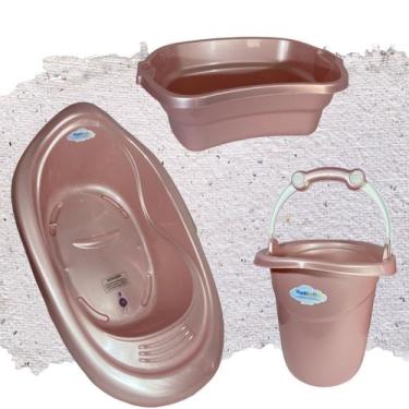 Imagem de Balde 11 litros banheira 22 L infantil bacia 17L bebe banho - PLASTBRA