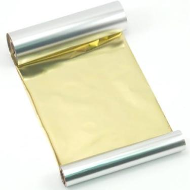 Imagem de Ribbon Metalizado Dourado para Impressão em Fitas de Cetim e Etiquetas