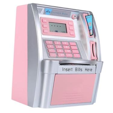 Imagem de menolana Cofrinho eletrônico para crianças, brinquedos educativos, alimentador de notas criativo, caixa de economia de dinheiro, banco de dinheiro eletrônico, Rosa Argent