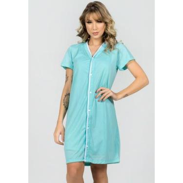 Imagem de Camisola e Robes de Malha Gestante Feminina - WLS Modas, Verde água, G